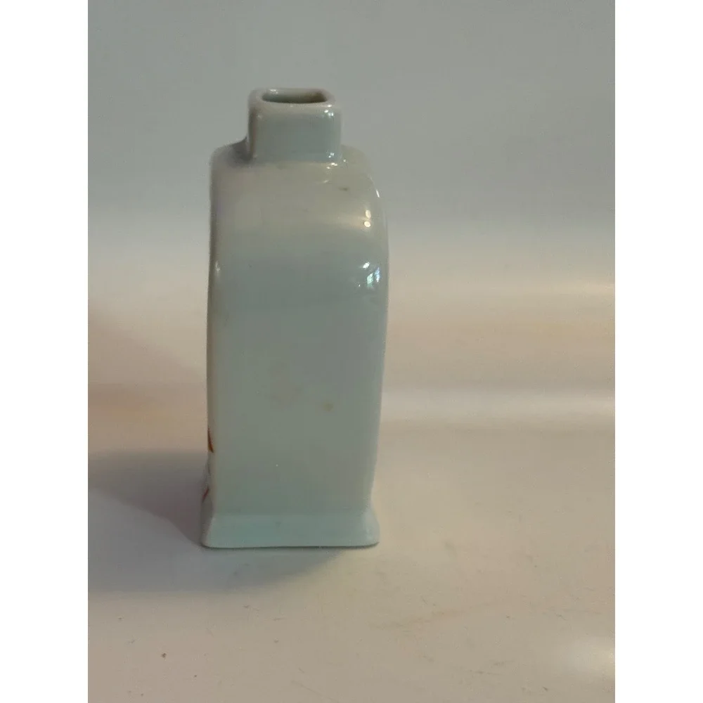 Vintage Hand Painted Ceramic Miniature Goldfish Bud Vase Koi Fish Small Decor